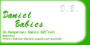 daniel babics business card